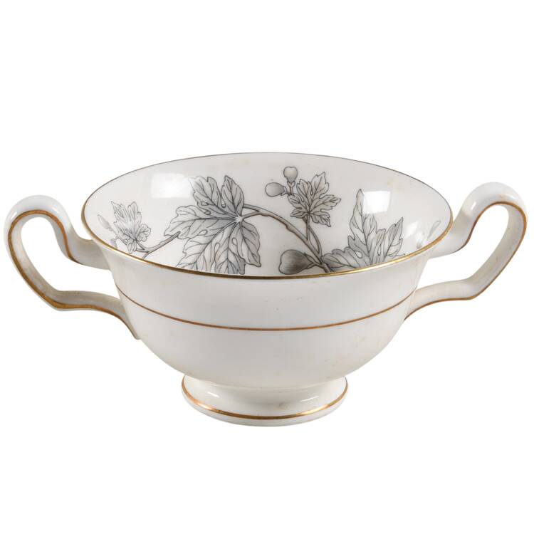 Ashford Grey Footed Cream Soup Bowl