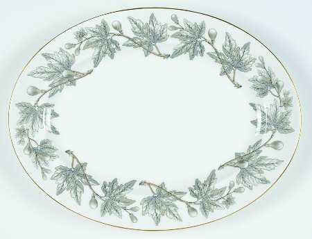 Ashford Grey 15" Oval Serving Platter
