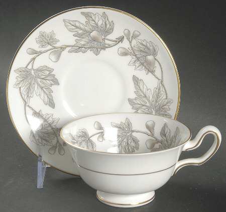 Ashford Grey Footed Cup & Saucer Set