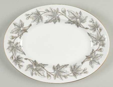Ashford Grey 10" Oval Serving Platter
