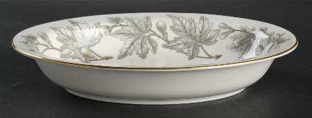 Ashford Grey 9" Oval Vegetable Bowl