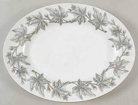 Ashford Grey 13" Oval Serving Platter