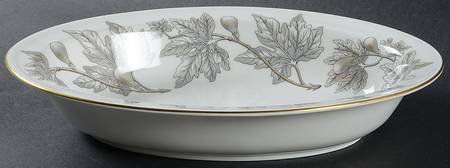 Ashford Grey 10" Oval Vegetable Bowl