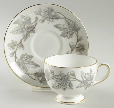 Ashford Grey Footed Cup & Saucer Set