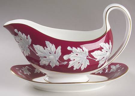 Ashford Red Gravy Boat & Underplate/Relish