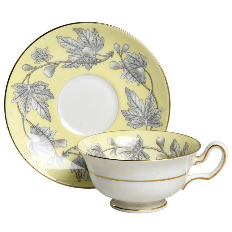 Ashford Yellow Footed Cup & Saucer Set