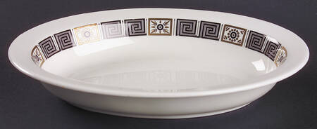 Asia Black 10" Oval Vegetable Bowl