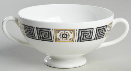 Asia Black Footed Cream Soup Bowl
