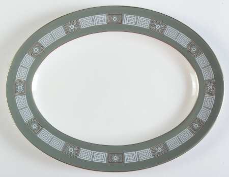 Asia Green 15" Oval Serving Platter