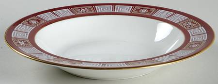 Asia Red Rim Soup Bowl