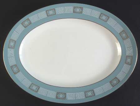 Asia Turquoise 15" Oval Serving Platter