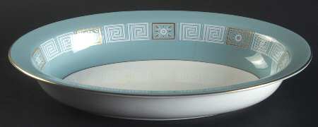 Asia Turquoise 10" Oval Vegetable Bowl