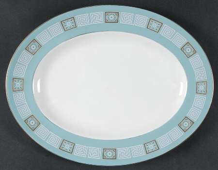 Asia Turquoise 13" Oval Serving Platter