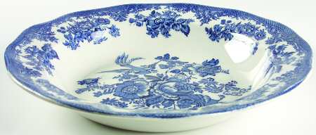 Asiatic Pheasant Blue 12" Round Deep Dish