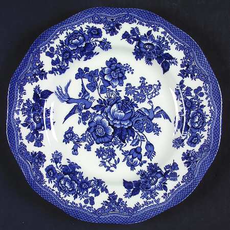 Asiatic Pheasant Blue Luncheon Plate