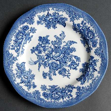 Asiatic Pheasant Blue Bread & Butter Plate
