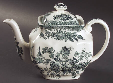 Asiatic Pheasants Teal Teapot & Lid