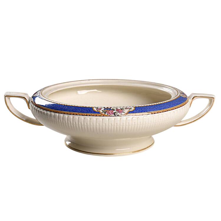 Astor (Flowers On Border, Older) Round Vegetable No Lid