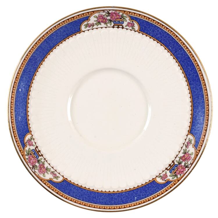 Astor (Flowers On Border, Older) Saucer for Cream Soup Bowl