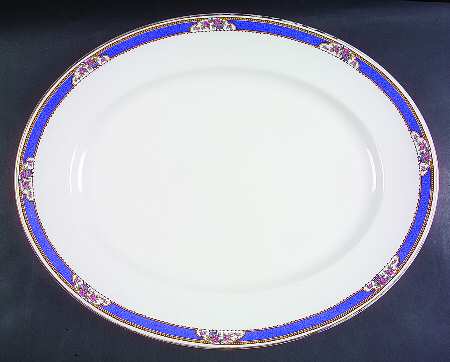 Astor (Flowers On Border, Older) 18" Oval Serving Platter