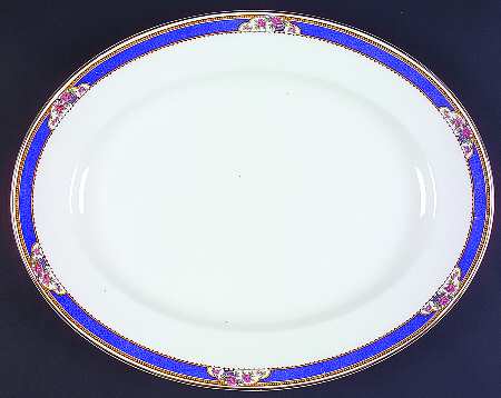 Astor (Flowers On Border, Older) 16" Oval Serving Platter