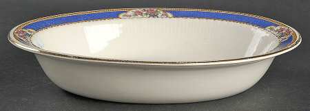 Astor (Flowers On Border, Older) 9" Oval Vegetable Bowl