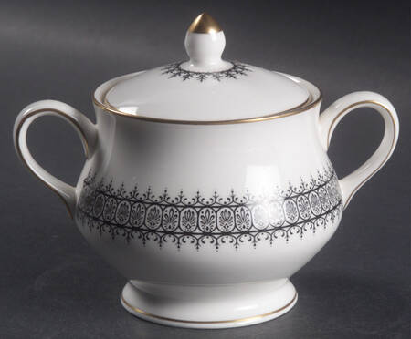 Astor Black On White (Newer) Sugar Bowl & Lid