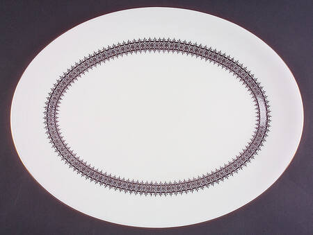 Astor Black On White (Newer) 15" Oval Serving Platter