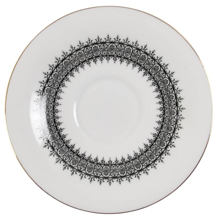 Astor Black On White (Newer) Saucer