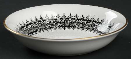 Astor Black On White (Newer) Fruit/Dessert (Sauce) Bowl