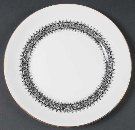 Astor Black On White (Newer) Luncheon Plate
