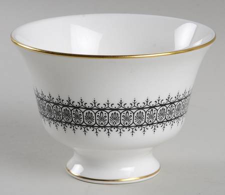 Astor Black On White (Newer) Open Sugar Bowl