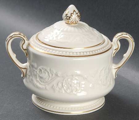 Athenian Gold Sugar Bowl & Lid