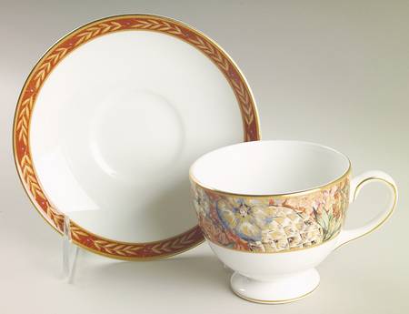 Augustus Leigh Shape Footed Cup & Saucer Set