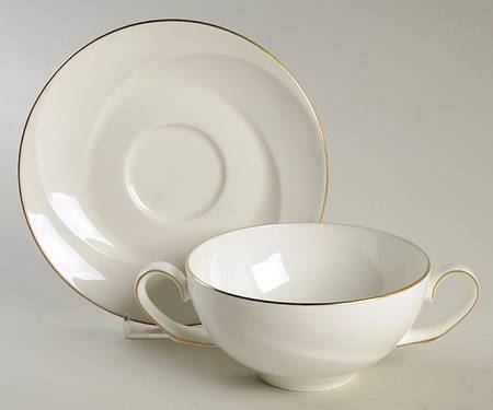 Aurora Flat Cream Soup Bowl & Saucer Set
