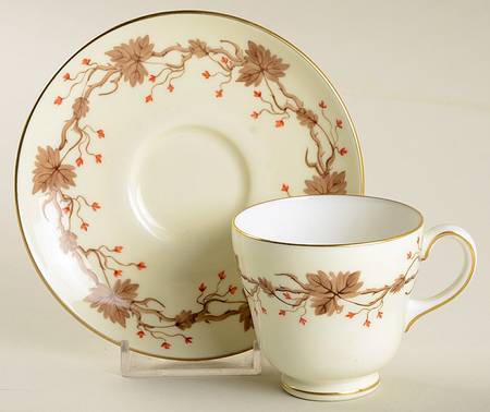 Autumn Footed Demitasse Cup & Saucer Set