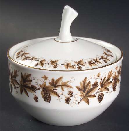 Autumn Vine (Gold Trim) Sugar Bowl & Lid
