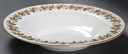 Autumn Vine (Gold Trim) Rim Soup Bowl