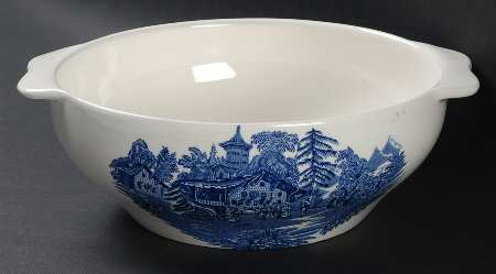 Avon Cottage Blue (Smooth) 8" Round Vegetable Bowl