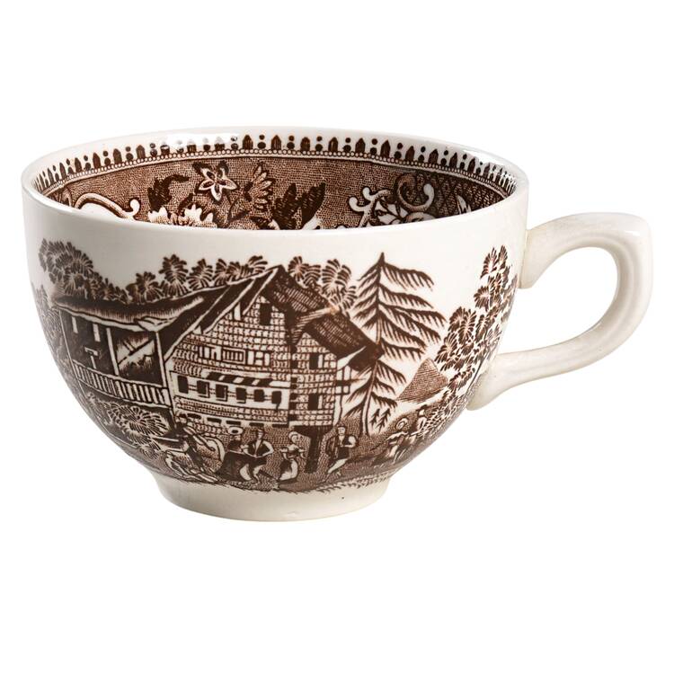 Avon Cottage Brown Flat Cup