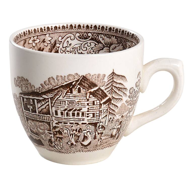 Avon Cottage Brown Flat Demitasse Cup