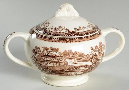 Avon Cottage Brown Sugar Bowl & Lid