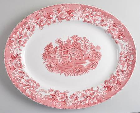 Avon Cottage Pink (Smooth) 18" Oval Serving Platter