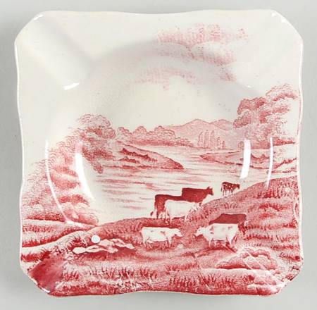 Avon Cottage Pink (Smooth) Square Ashtray