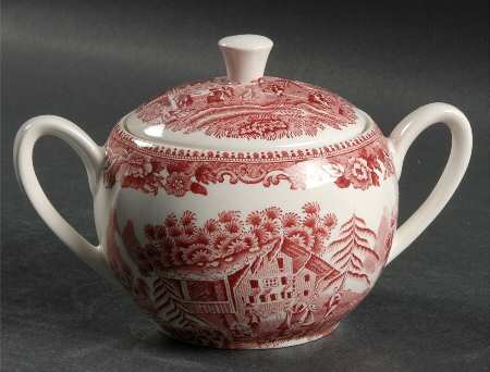 Avon Cottage Pink (Smooth) Sugar Bowl & Lid