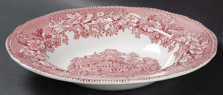 Avon Cottage Pink (Smooth) Large Rim Soup Bowl