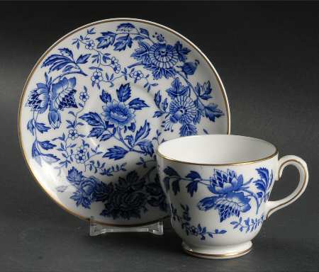 Avon Blue Flat Cup & Saucer Set