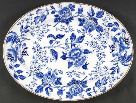 Avon Blue 15" Oval Serving Platter
