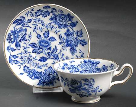 Avon Blue Footed Cup & Saucer Set