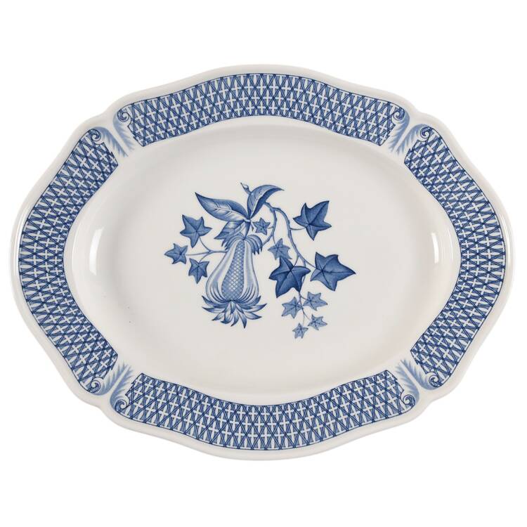 Avocado Blue 11" Oval Serving Platter
